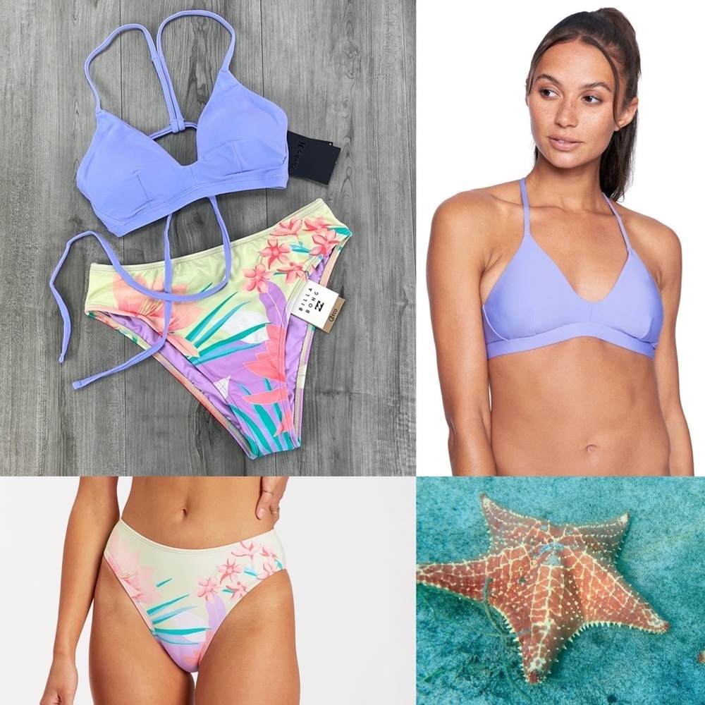 ☀️BILLABONG☀️HURLEY☀️ LOST IN DAYDREAM ADJUSTABLE BIKINI SET